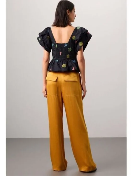 Hoffman Copenhagen Mikela Peplum Top Sz 38/6 - Picture 2 of 11